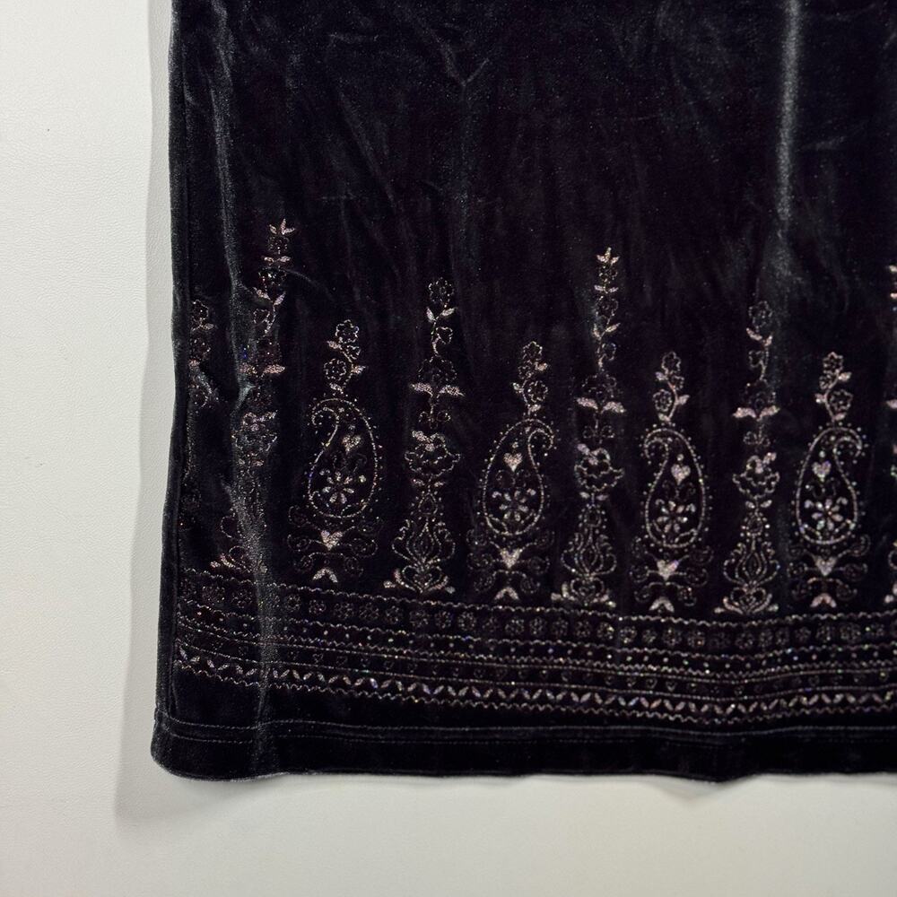 VTG Whimsical Fairy Grunge Dress Size 14 Womens XS Velvet Slit Y2K Made In USA - Picture 3 of 7